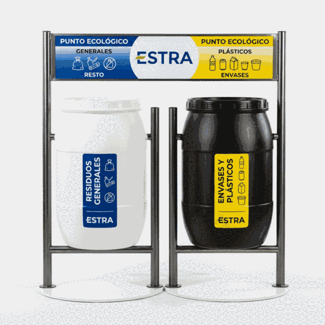 Punto ecológico 2 canecas 121 litros